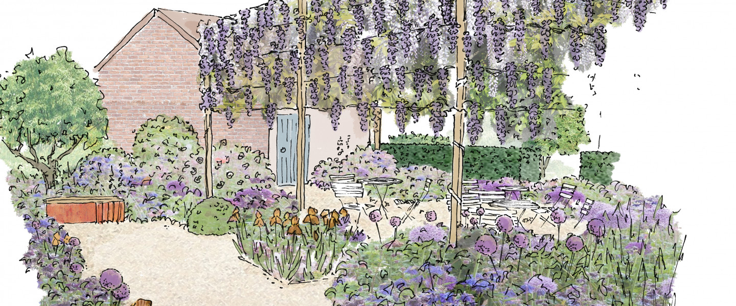 The rear garden design for our beer garden by Tamara Bridge